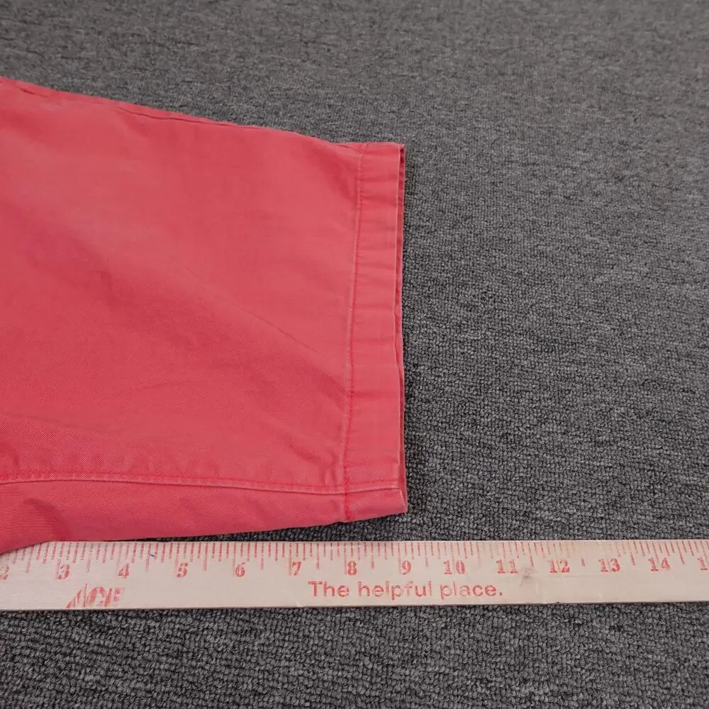 Bonobos Shorts Mens 34 Red Chino Cotton 9 Inseam Flat Front Casual Summer